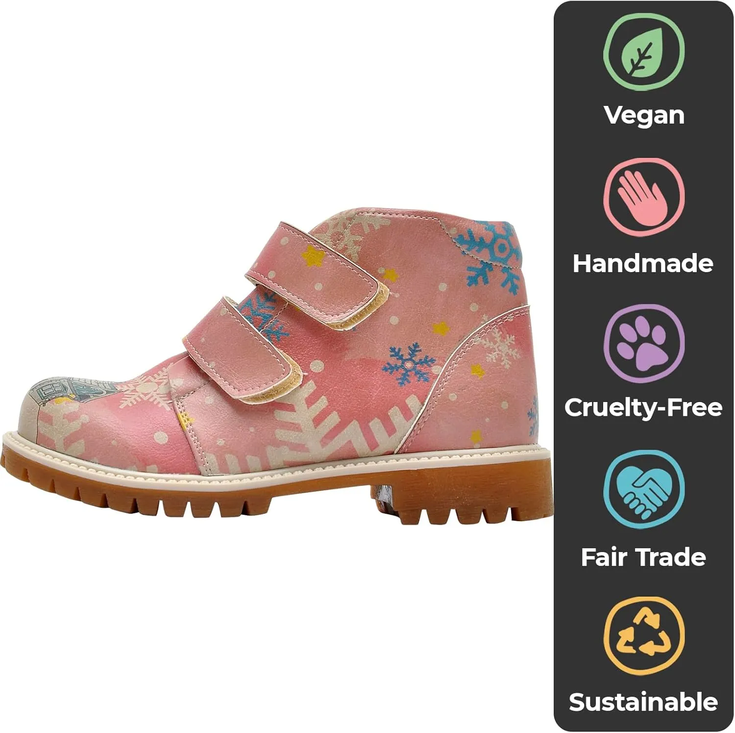 Ankle Boots for Kids - Vegan Leather and Unique Design Winter Boots for Kids