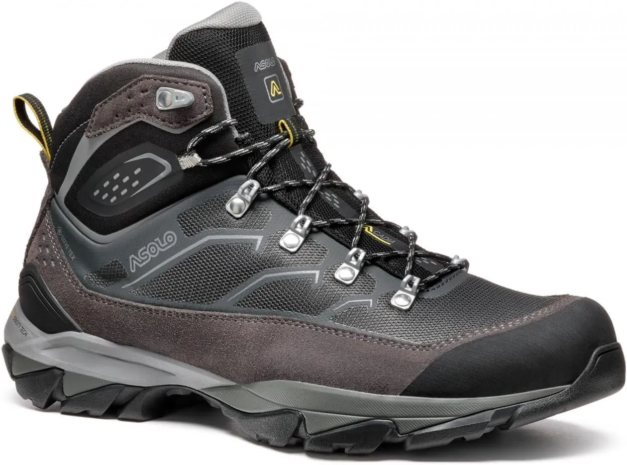ASOLO Men's ACADIA MID GTX Lace-Up Ankle-High Outdoor Hiking Boots w/Water-Resistant Suede & Nylon Upper, Breathable Lining