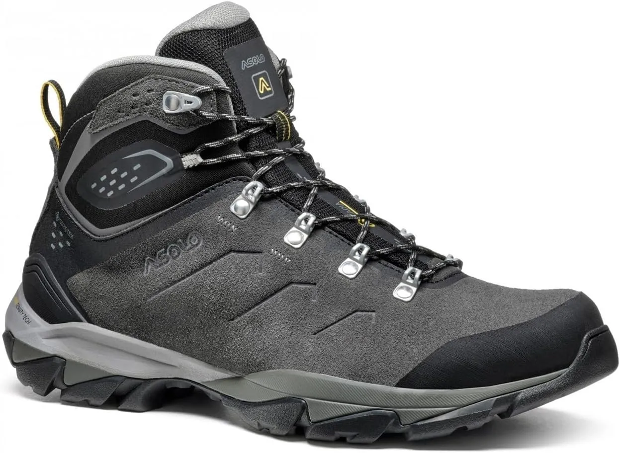 ASOLO Men's ACADIA MID LTH GTX Lace-Up Ankle-High Hiking Trekking Boots with Water-Resistant Suede Upper, Breathable Lining