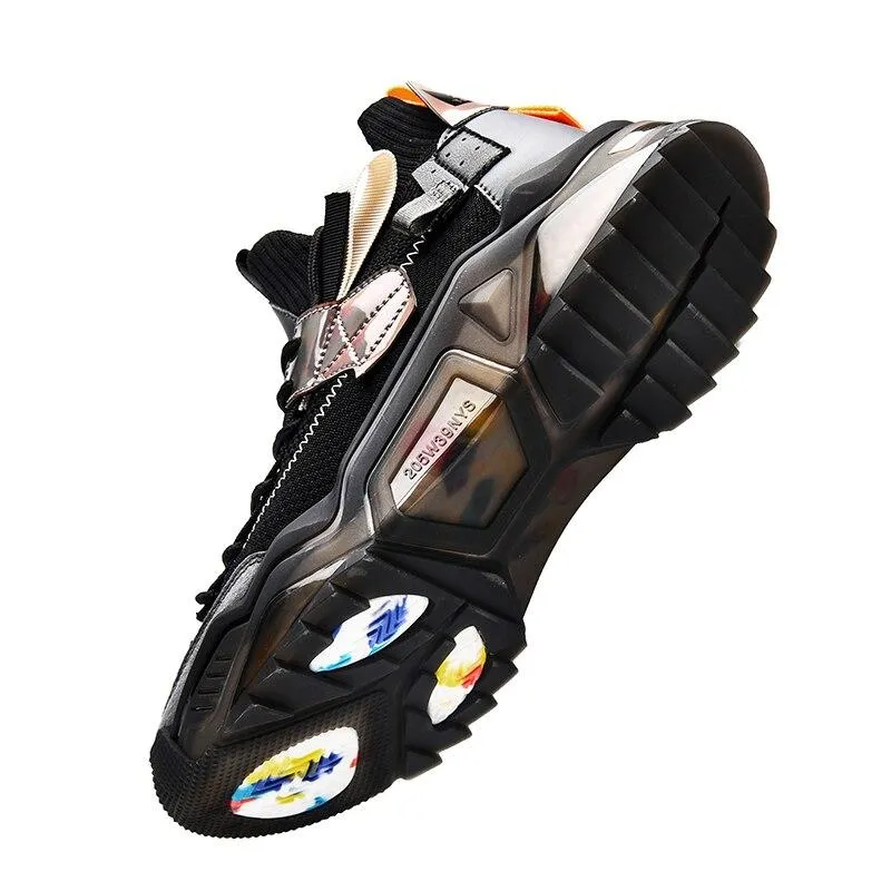 Autumn Men's Plus Size Breathable Comfortable Chunky Sneakers Casual Shoes