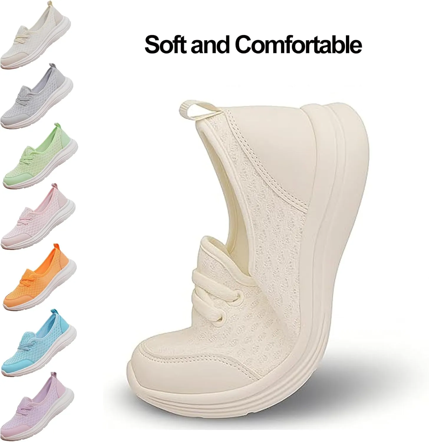 Azdealy Orthopedic Shoes, Azdealy Shoes, Women's Soft Sole Mesh Comfort Orthopedic Shoe, Slip On Orthopedic Sneakers Women Breathable Mesh Knitted Woven Low Top Walking Shoe