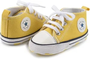 Baby Boys Girls Canvas Sneaker Soft Anti-Slip Sole Newborn Infant First Walkers Canvas Denim Shoes