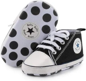 Baby Boys Girls Canvas Sneaker Soft Anti-Slip Sole Newborn Infant First Walkers Canvas Denim Shoes