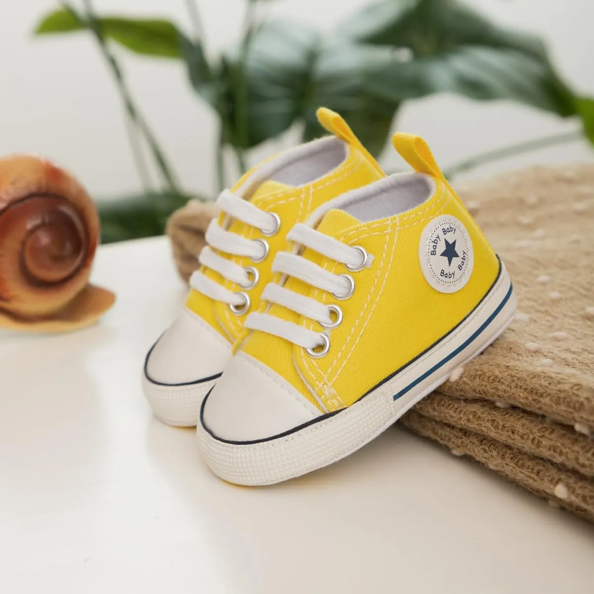 Baby Boys Girls Canvas Sneaker Soft Anti-Slip Sole Newborn Infant First Walkers Canvas Denim Shoes