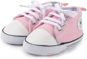 Baby Boys Girls Canvas Sneaker Soft Anti-Slip Sole Newborn Infant First Walkers Canvas Denim Shoes