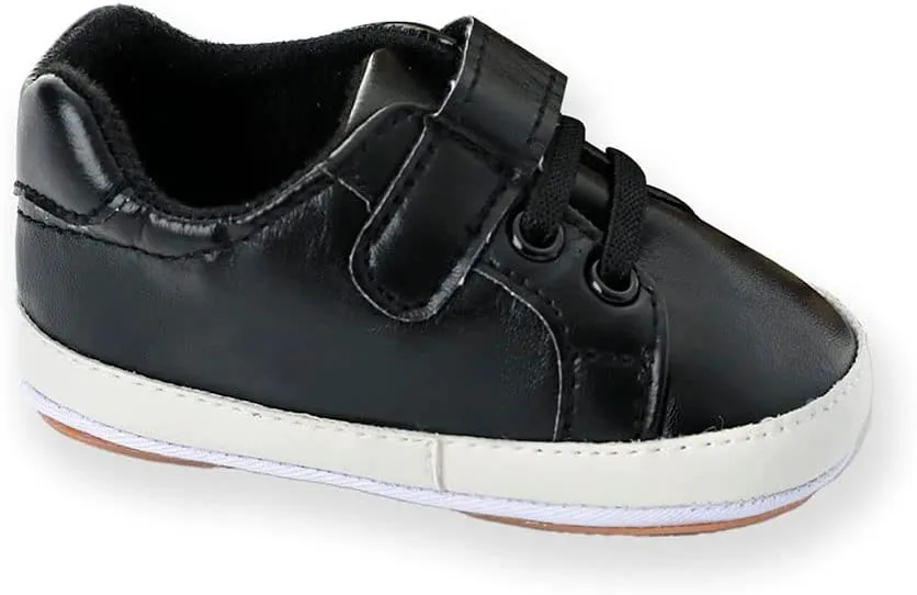 Baby Boys Girls Leather PRE-Walking Sneakers Toddler Anti-Slip Rubber Sole Infant Lightweight First Step Shoes