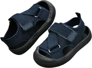 Baby Boys Girls Lightweight Sports Sandals Anti-Slip Rubber Sole Beach Water Shoes Infant First Walking Shoes