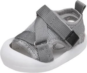 Baby Boys Girls Sports Sandals Lightweight Anti-Slip Rubber Sole Beach Aquatic Water Shoes Toddler First Walking Shoe