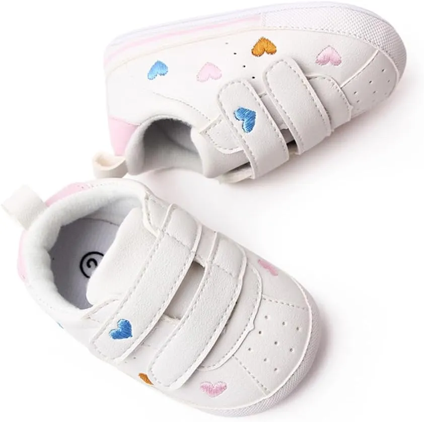 Baby Girls Boys Shoes Soft Anti-Slip Sole Newborn First Walkers High Top Canvas Denim Unisex Infant Sneaker