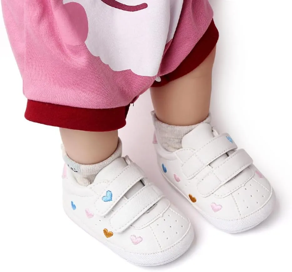 Baby Girls Boys Shoes Soft Anti-Slip Sole Newborn First Walkers High Top Canvas Denim Unisex Infant Sneaker