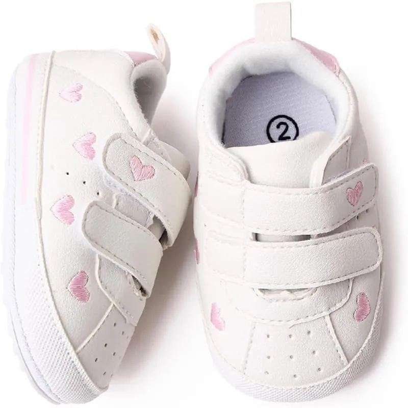 Baby Girls Boys Shoes Soft Anti-Slip Sole Newborn First Walkers High Top Canvas Denim Unisex Infant Sneaker