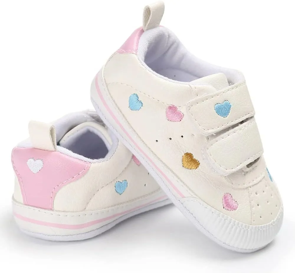 Baby Girls Boys Shoes Soft Anti-Slip Sole Newborn First Walkers High Top Canvas Denim Unisex Infant Sneaker