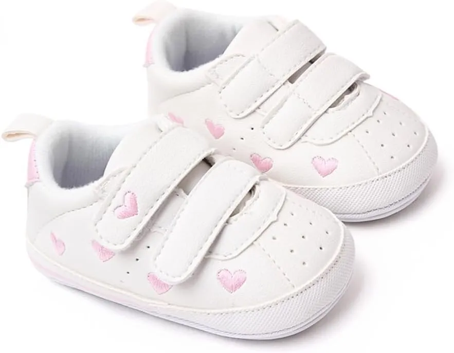 Baby Girls Boys Shoes Soft Anti-Slip Sole Newborn First Walkers High Top Canvas Denim Unisex Infant Sneaker