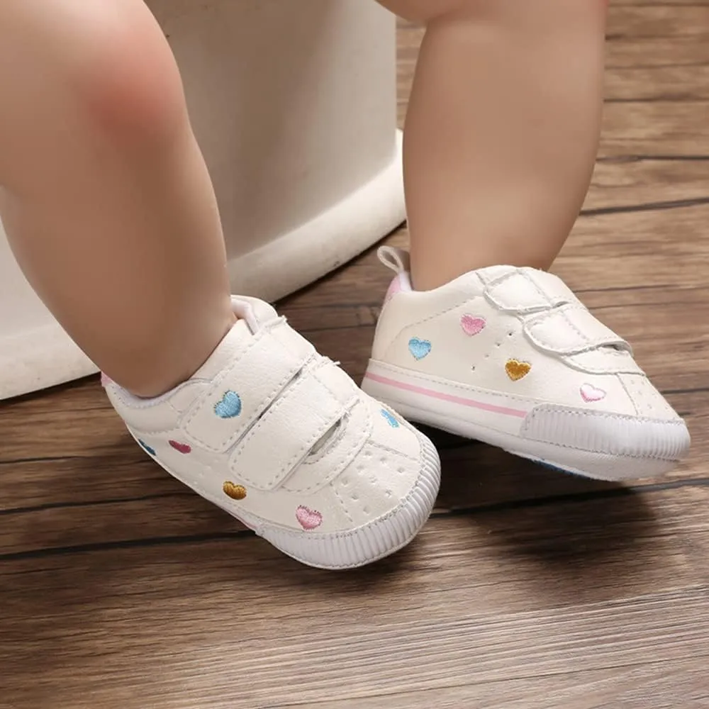 Baby Girls Boys Shoes Soft Anti-Slip Sole Newborn First Walkers High Top Canvas Denim Unisex Infant Sneaker