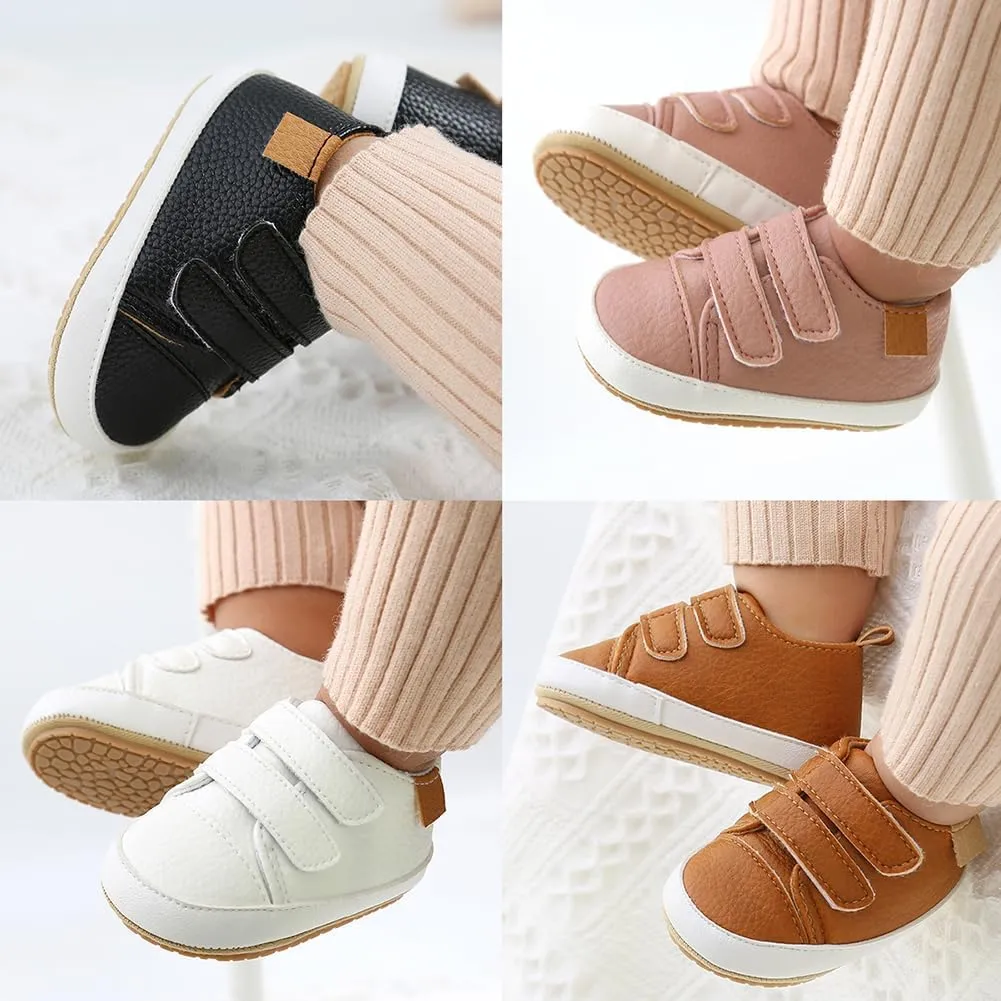 Baby Girls Boys Shoes Soft Anti-Slip Sole Newborn First Walkers High Top Canvas Denim Unisex Infant Sneaker