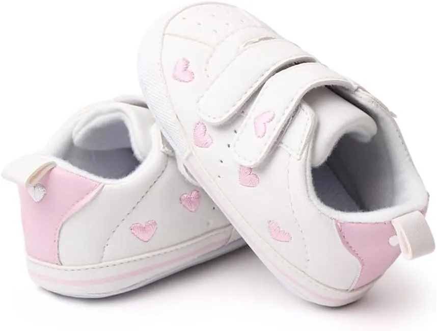 Baby Girls Boys Shoes Soft Anti-Slip Sole Newborn First Walkers High Top Canvas Denim Unisex Infant Sneaker