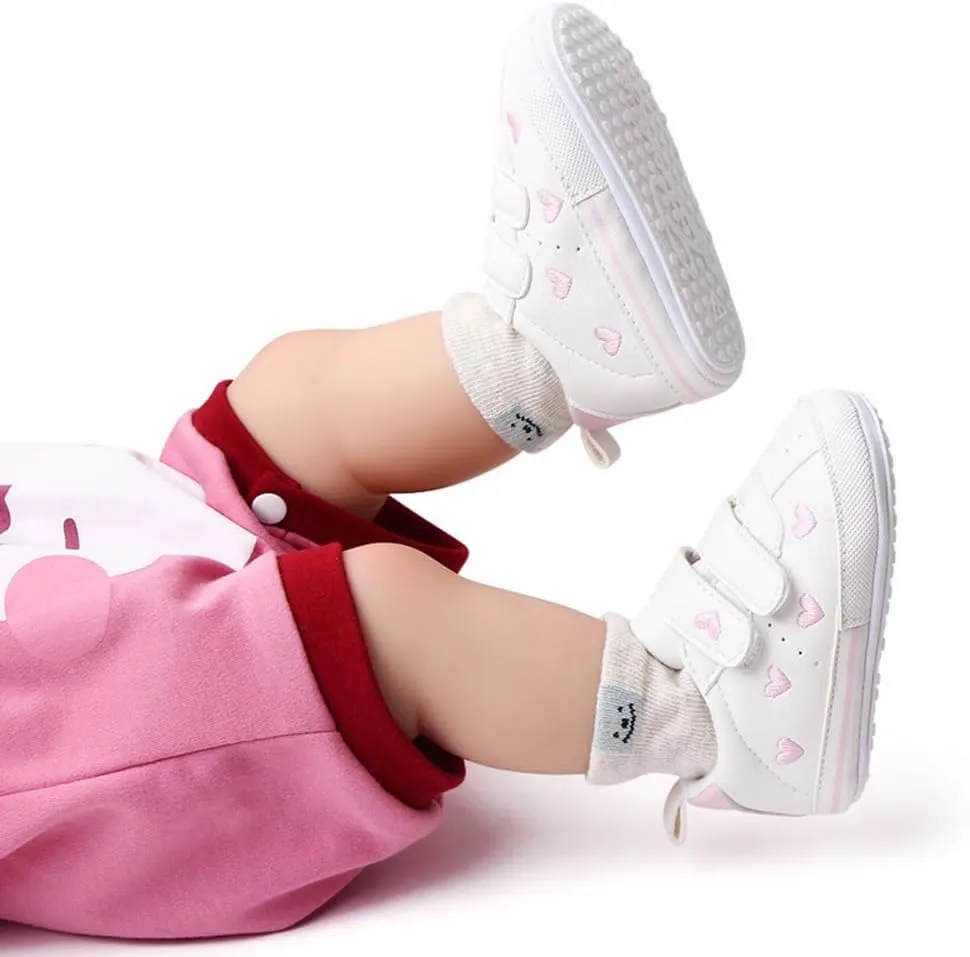 Baby Girls Boys Shoes Soft Anti-Slip Sole Newborn First Walkers High Top Canvas Denim Unisex Infant Sneaker