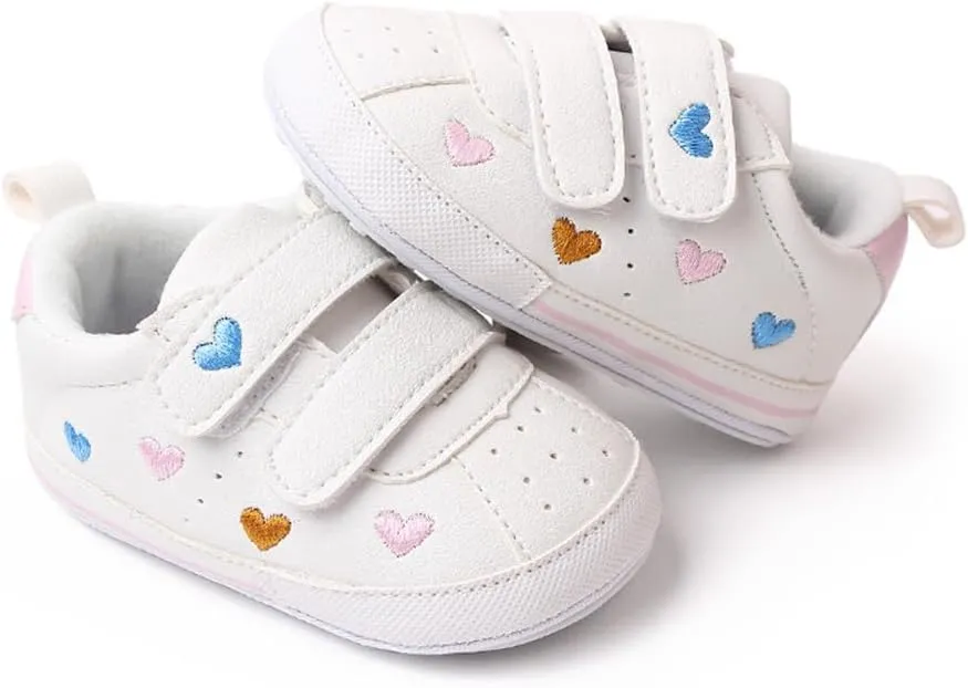 Baby Girls Boys Shoes Soft Anti-Slip Sole Newborn First Walkers High Top Canvas Denim Unisex Infant Sneaker