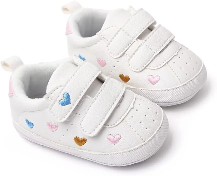 Baby Girls Boys Shoes Soft Anti-Slip Sole Newborn First Walkers High Top Canvas Denim Unisex Infant Sneaker
