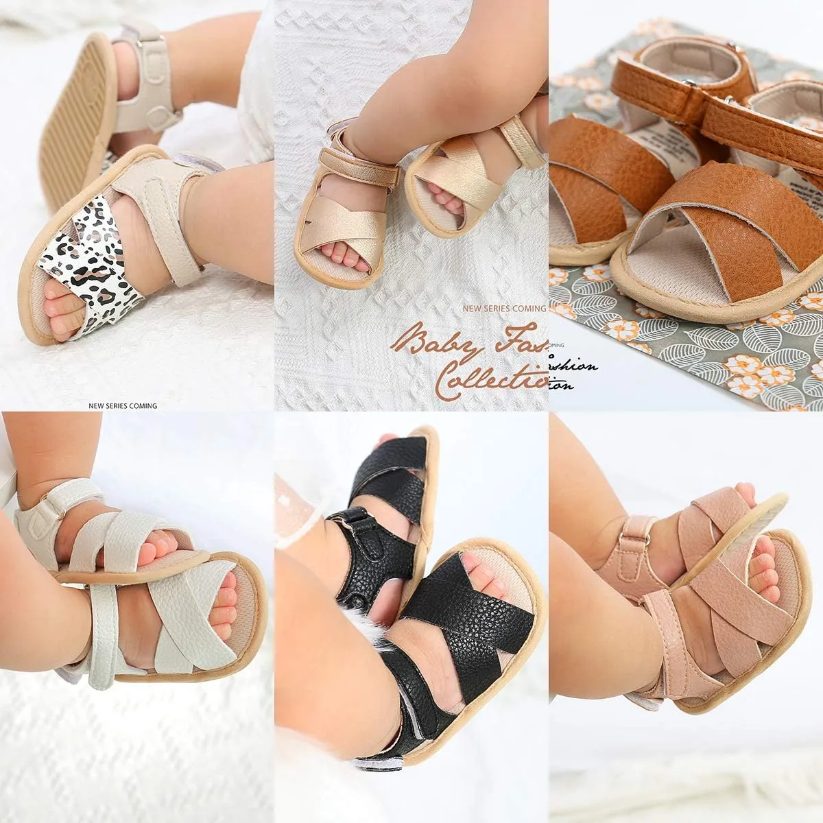 Baby Girls Boys Summer Sandals Unisex Infant Premium Soft Anti-Slip Rubber Sole Toddler Outdoor Beach Walking Shoes