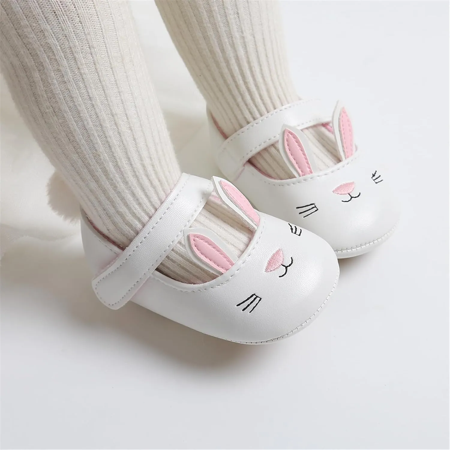 Baby Girls Mary Jane Flats Anti-Slip Rubber Sole Bow Toddler Princess Dress Shoes