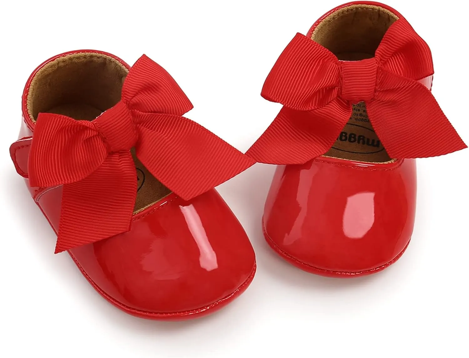 Baby Girls Mary Jane Flats Anti-Slip Rubber Sole Bow Toddler Princess Dress Shoes