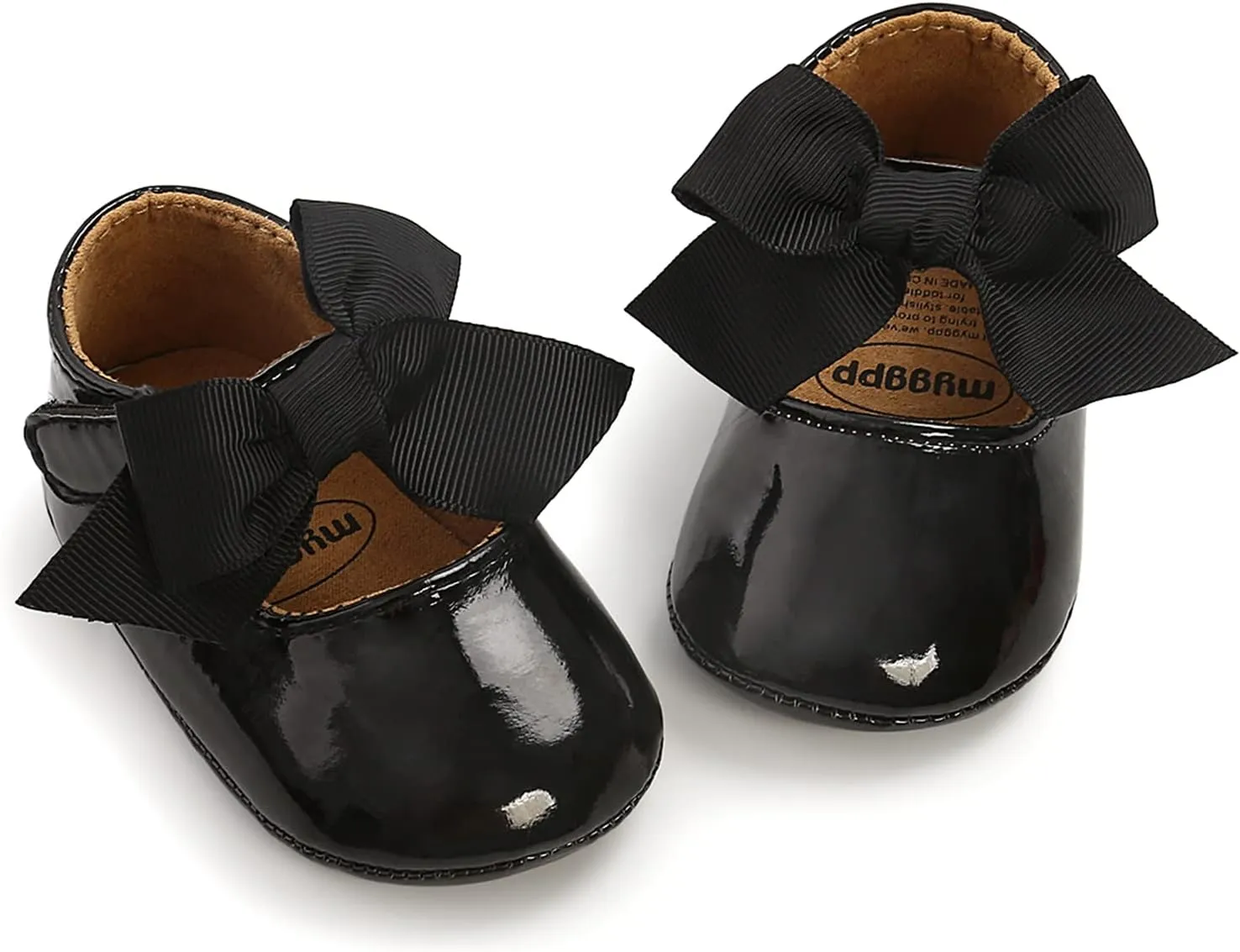 Baby Girls Mary Jane Flats Anti-Slip Rubber Sole Bow Toddler Princess Dress Shoes