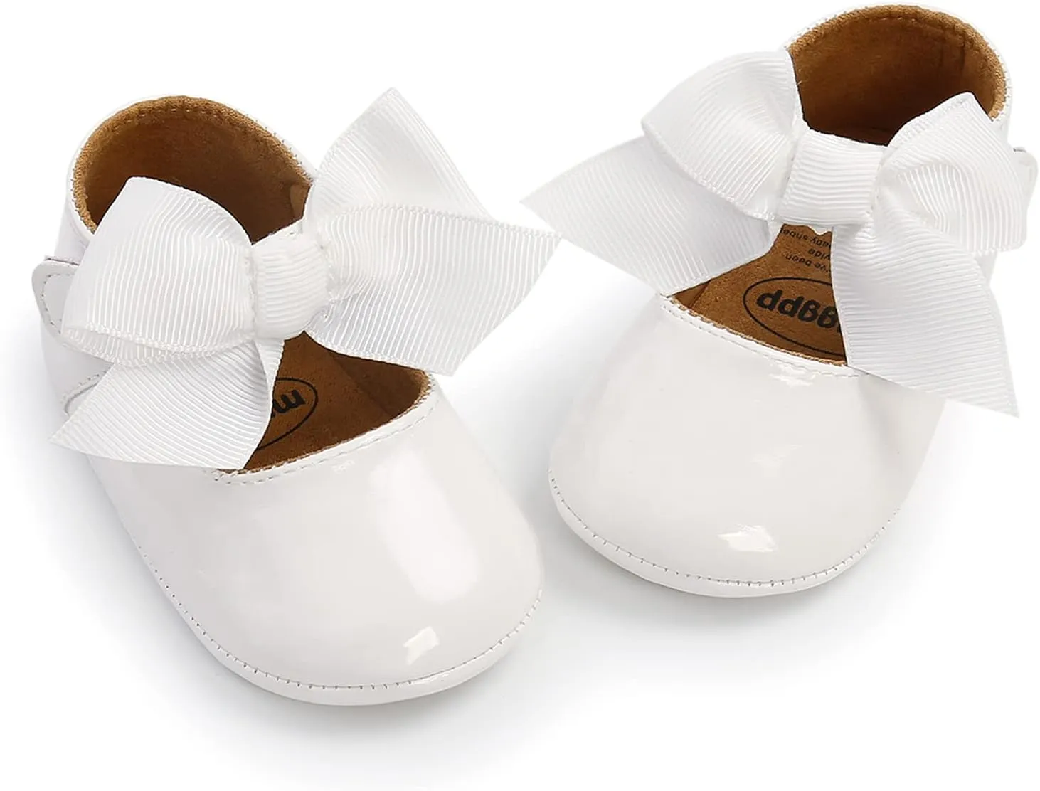 Baby Girls Mary Jane Flats Anti-Slip Rubber Sole Bow Toddler Princess Dress Shoes