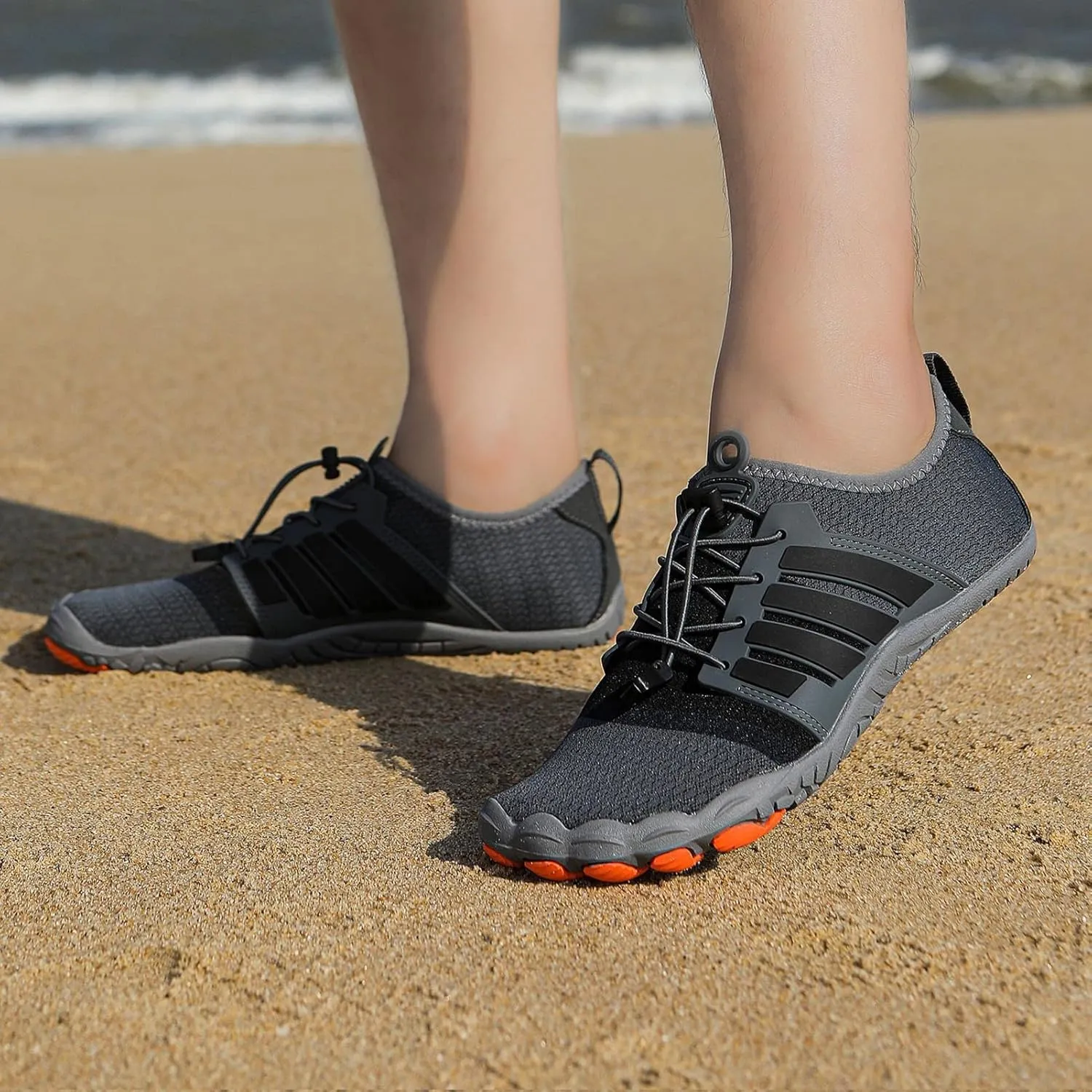 Barefoot Water Shoes,Quick-Dry Breathable Lightweight Swim Beach Pool Shoes,Summer Comfy Non-Slip Surf Aqua Barefoot Shoes,Unisex,for Fitness/Exercise/Yoga