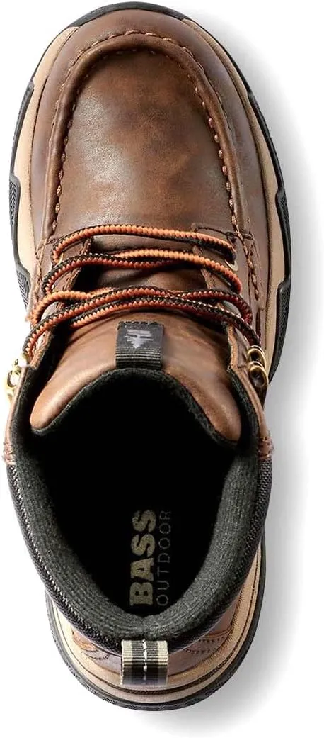 BASS OUTDOOR Men's Leather Lace Up Cushioned Insole Water Resistant Boot Hiking