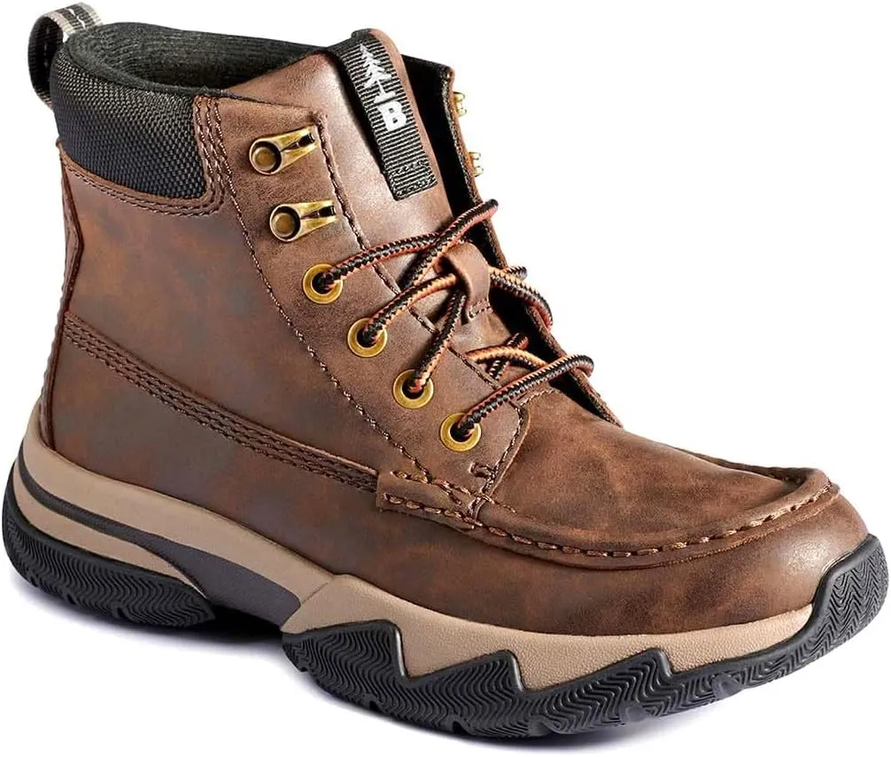 BASS OUTDOOR Men's Leather Lace Up Cushioned Insole Water Resistant Boot Hiking