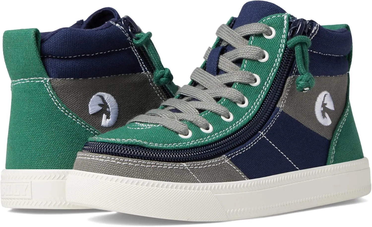 BILLY Footwear Kids Street High Top Sneakers for Toddlers ?C Canvas Upper ?C Padded Collar - Cushioned Footbed