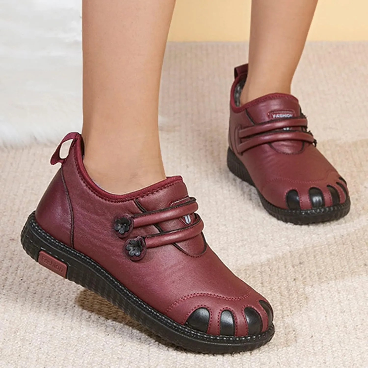 Black Winter Boots for Women Tall Womens Winter Boots Slip on Mid Calf Boots Women Winter Waterproof Womens Waterproof Warm Walking Boots Womens Hiking Boots Waterproof Cute