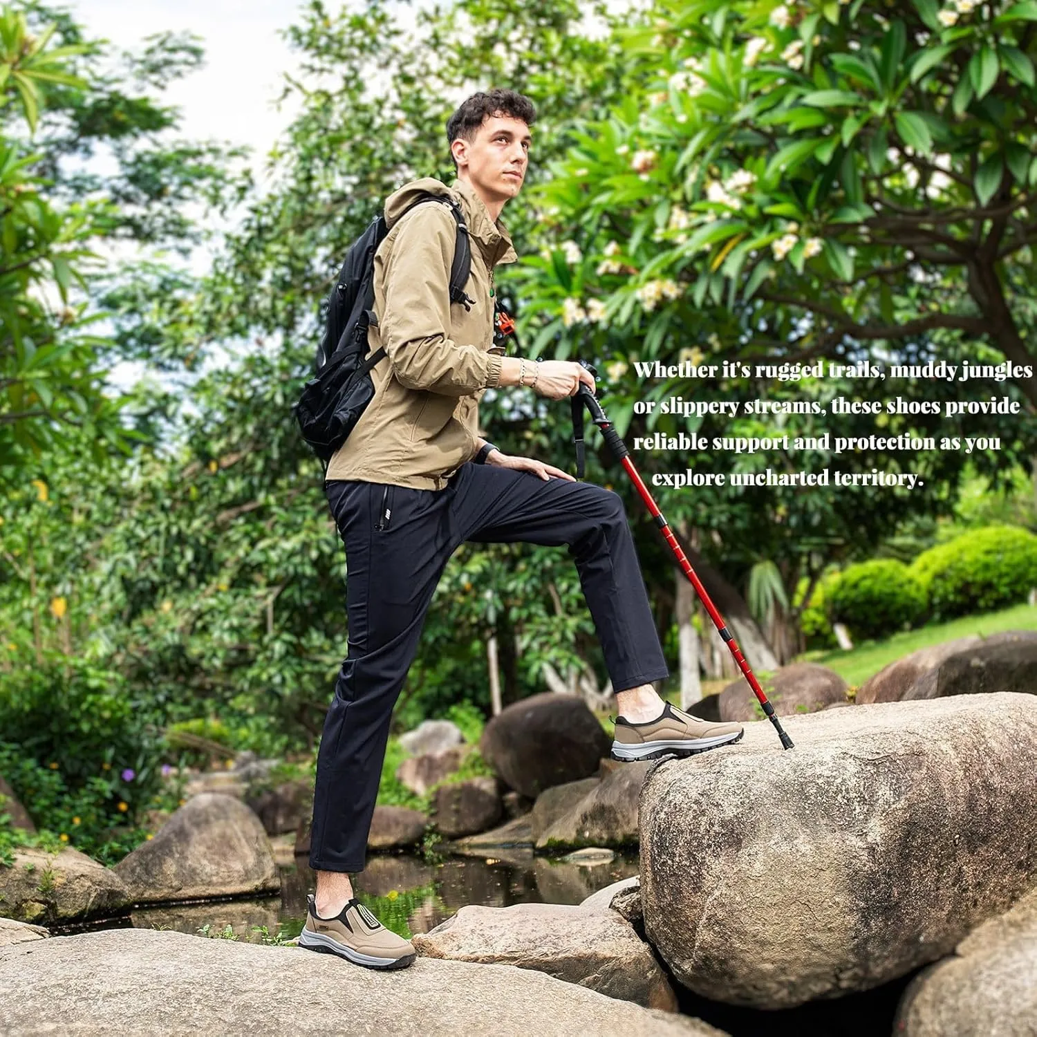 Breathable Hiking Shoes,Quick-Drying and Sweat-Wicking Soft and Comfortable Shock-Proof Sole Lightweight Design Suitable for Hiking
