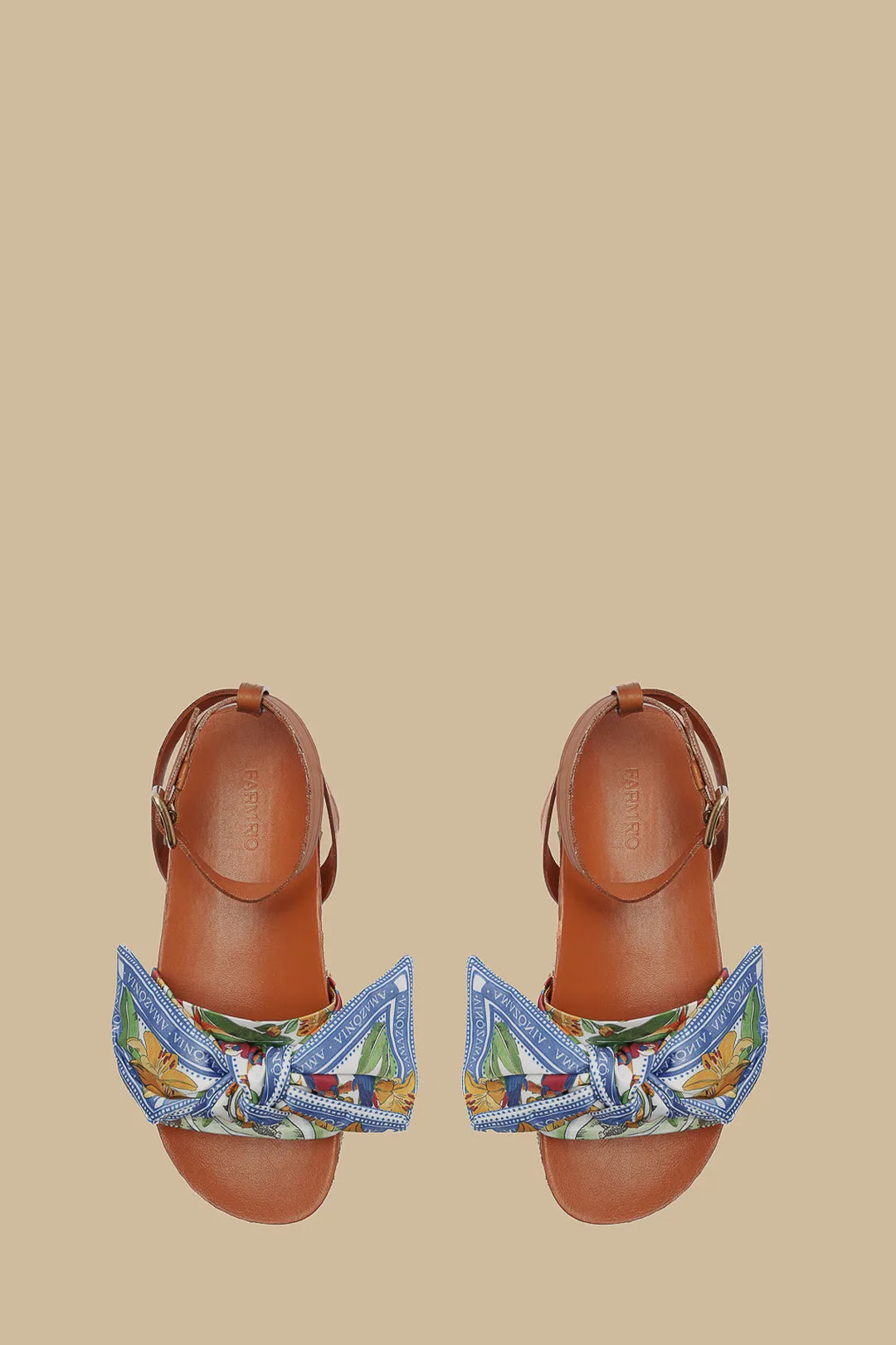 Camel Scarf Flatform Espadrille