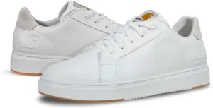 Carhartt Detroit Leather Sneakers for Women - Comfortable Shoes for Women with Wide Toe Box, Comfort Footbed and Midsole, and Slip-Resistant Outsole, White - 9.5M