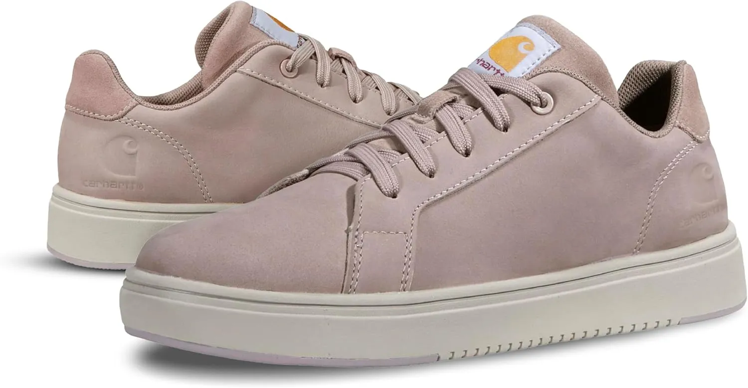 Carhartt Detroit Leather Sneakers for Women - Comfortable Shoes for Women with Wide Toe Box, Comfort Footbed and Midsole, and Slip-Resistant Outsole