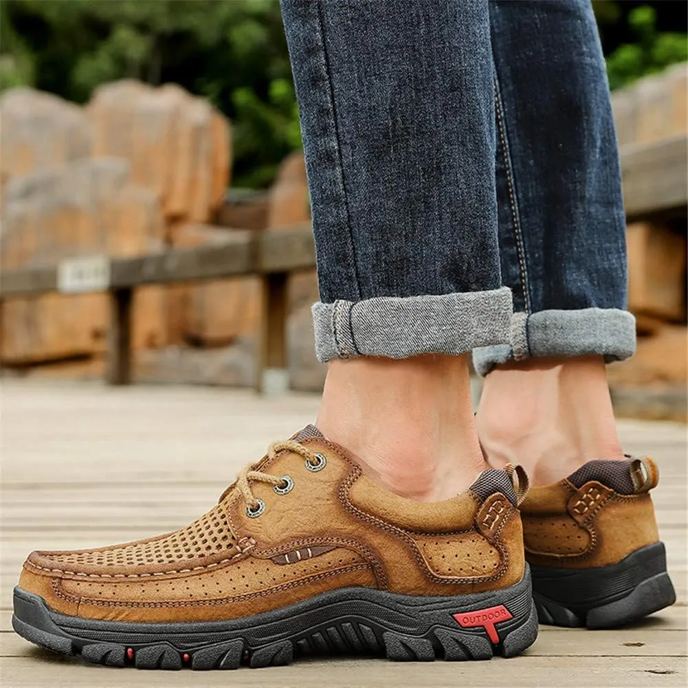 CHICLOVEY Men's High-Traction Grip Backpacking Shoes Summer Breathable Sneakers for Trekking Hiking