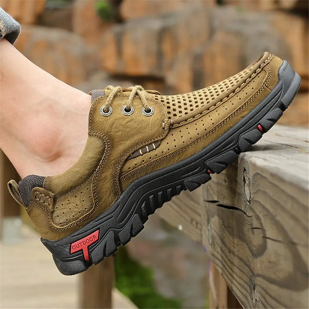 CHICLOVEY Men's High-Traction Grip Backpacking Shoes Summer Breathable Sneakers for Trekking Hiking