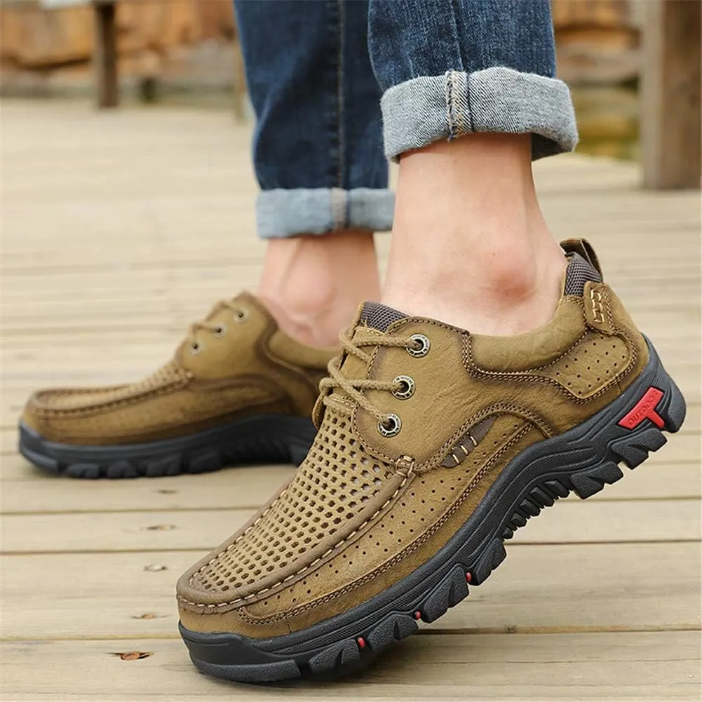 CHICLOVEY Men's High-Traction Grip Backpacking Shoes Summer Breathable Sneakers for Trekking Hiking