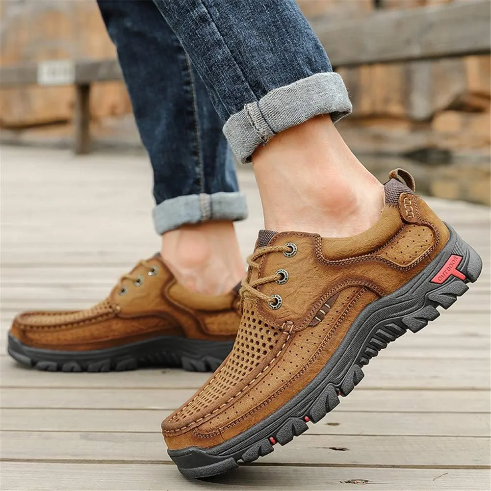 CHICLOVEY Men's High-Traction Grip Backpacking Shoes Summer Breathable Sneakers for Trekking Hiking