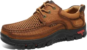 CHICLOVEY Men's High-Traction Grip Backpacking Shoes Summer Breathable Sneakers for Trekking Hiking