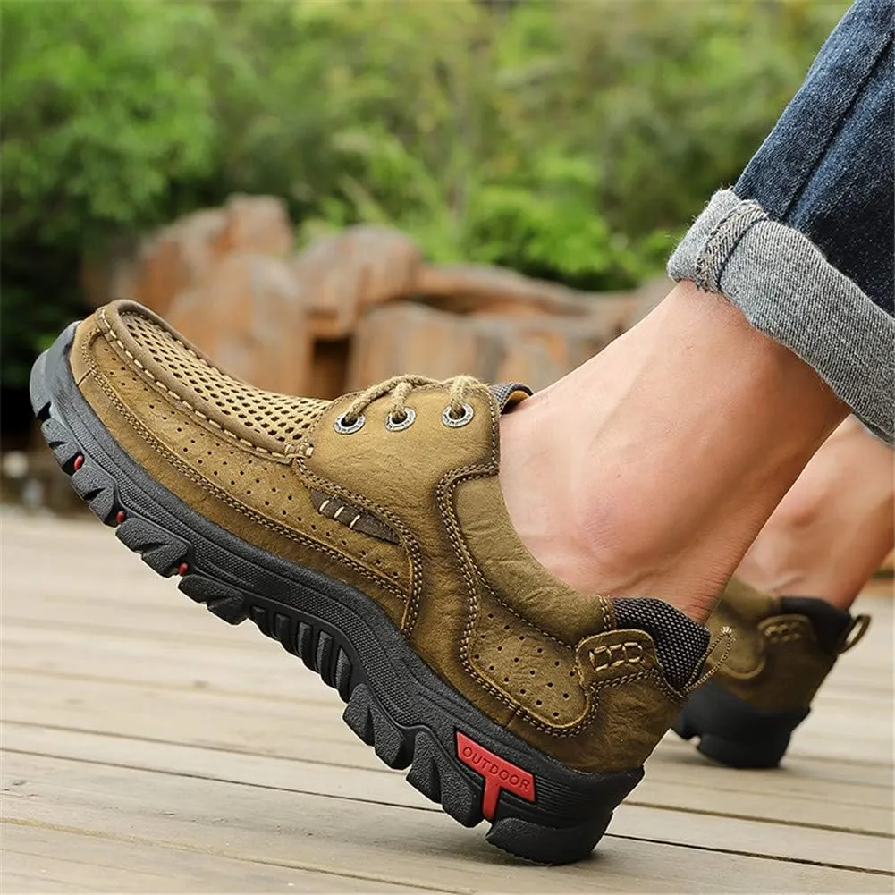 CHICLOVEY Men's High-Traction Grip Backpacking Shoes Summer Breathable Sneakers for Trekking Hiking