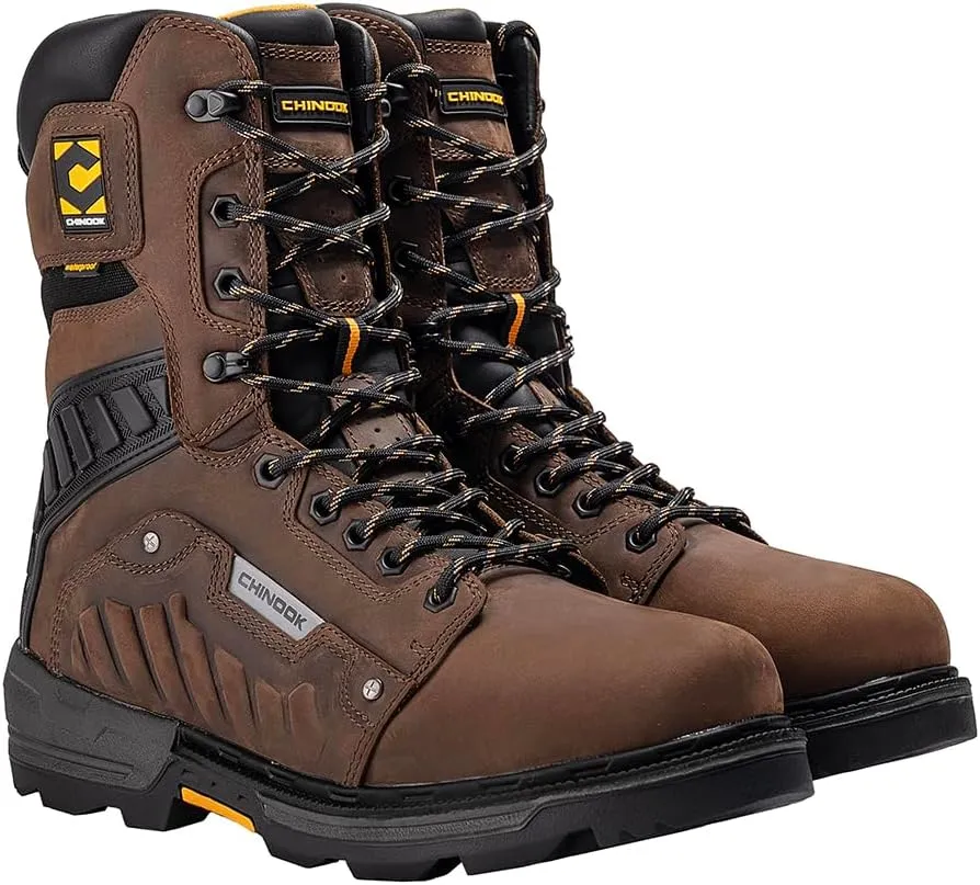 Chinook Footwear Scorpion 9 Plain Toe Waterproof Work Boot  Brown