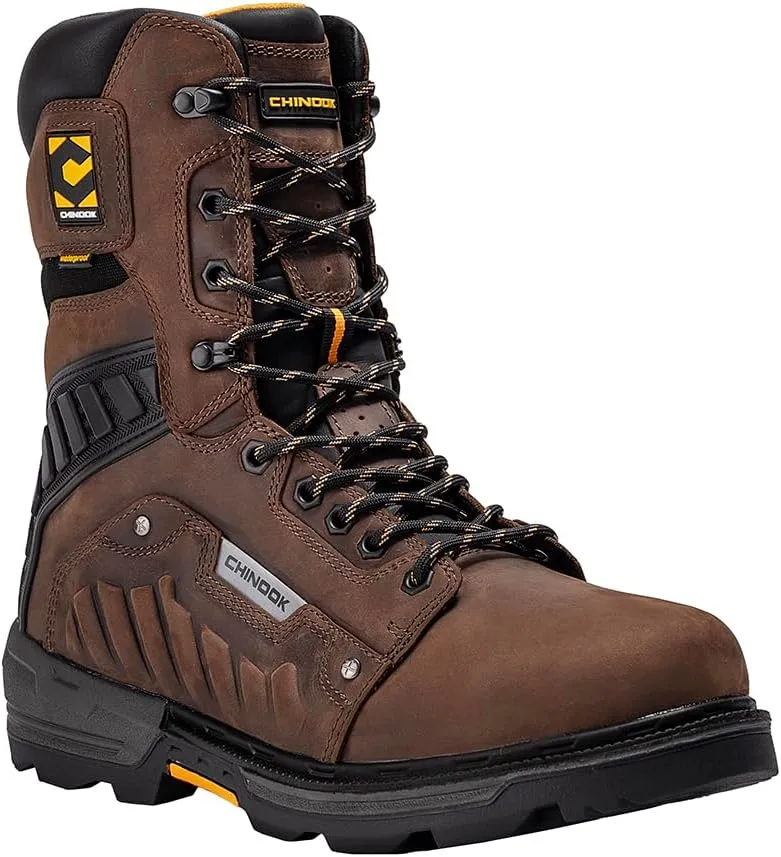 Chinook Footwear Scorpion 9 Plain Toe Waterproof Work Boot  Brown