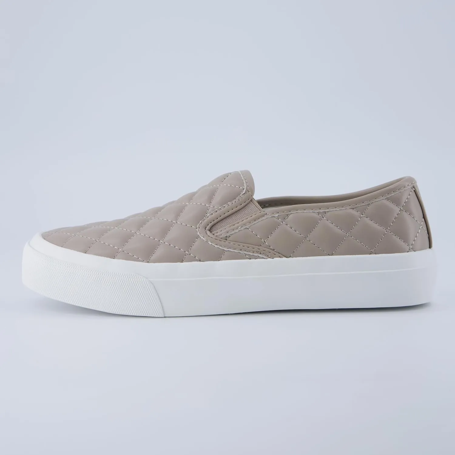 CUSHIONAIRE Faze Womens Quilted Slip-On Sneaker  Faux Leather Casual Shoe with Memory Foam Insole & Rubber Outsole