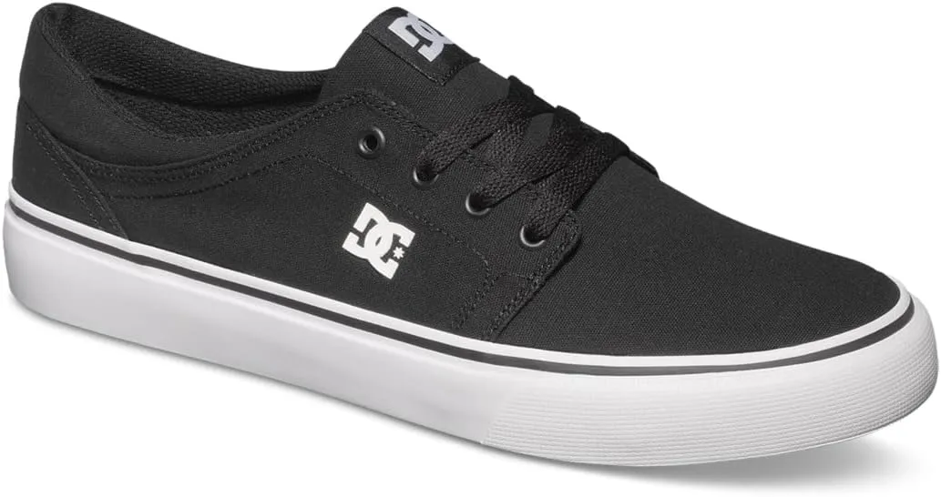 DC Womens Trase TX Skate Shoe, Black/White, 12.5 D M US