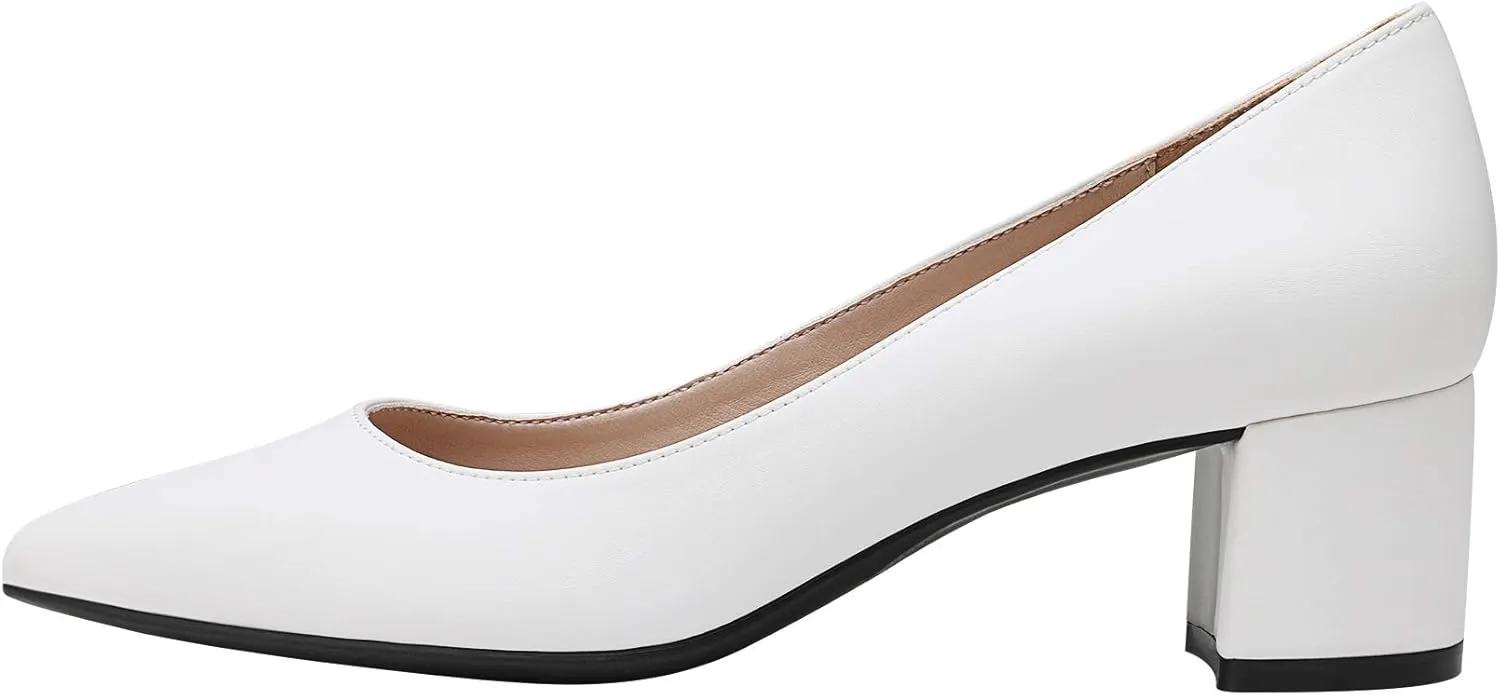 DREAM PAIRS Womens Chunky Low Block Heels Closed Toe Dress Pumps Shoes