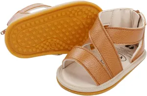 E-FAK Infant Baby Girls Sandals Summer Crib PU Leather Bowknot Soft Anti-Slip Rubber Sole Toddler First Walkers Shoes