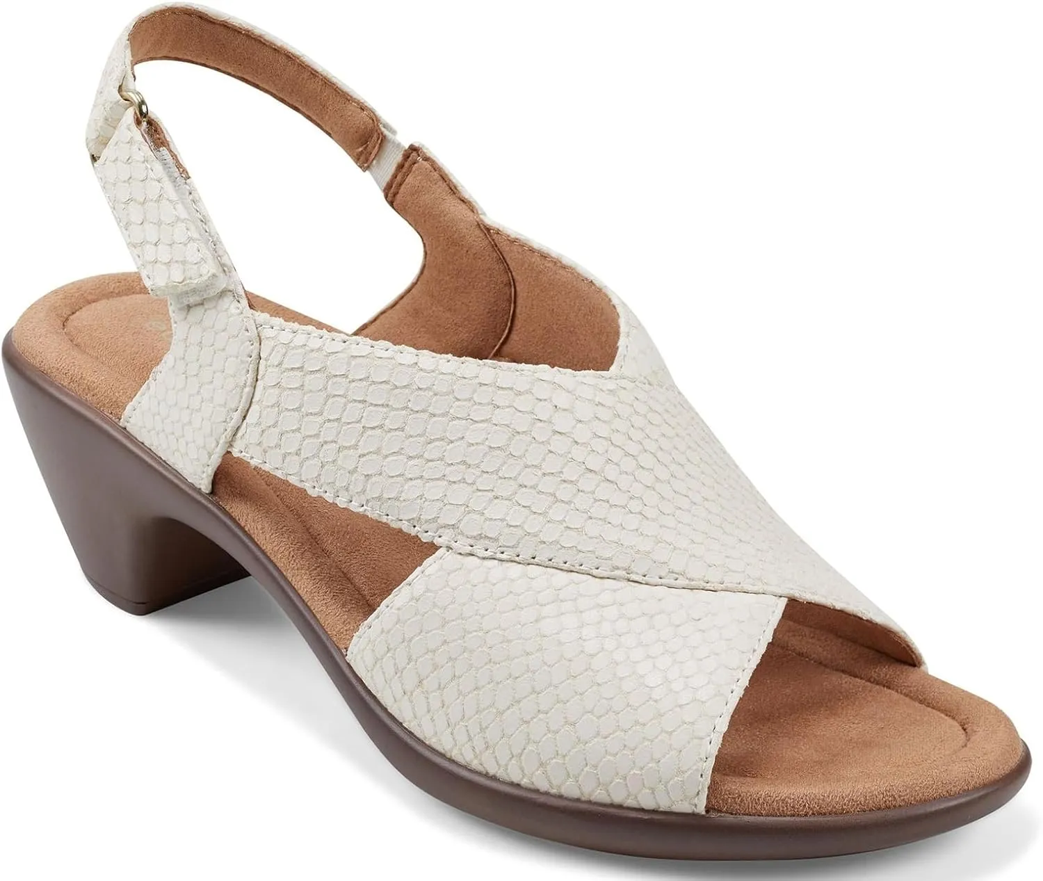 Easy Spirit Womens CHANTAL Comfort Insole Faux Leather Heels